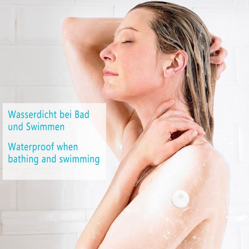 Waterproof Freestyle Libre 3 Plasters, 40 Pieces Sports Plasters For Freestyle Libre 3 Sensor, Self-Adhesive 14 Days Adhesive Strength Fixing Tape Without Glue In The Middle, Breathable (55 Pieces, White) 55 Pieces White - NewNest Australia