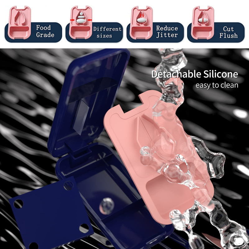Tapsin Tablet Divider For Large And Small Tablets, Improved Silicone Material, Portable Pill Cutter With Sharp Blades, For Pill Vitamin Medicine In Half Quarter Cutting - NewNest Australia