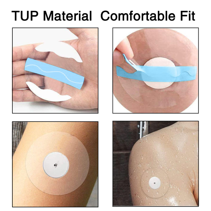 Pack Of 50 Freestyle Libre Plasters, Sports, Waterproof, Skin-Friendly, Round Plasters, Transparent Freestyle Libre Plasters For Freestyle Libre 1, 2 & 3 Sensor, 14 Days Adhesive Plasters - NewNest Australia