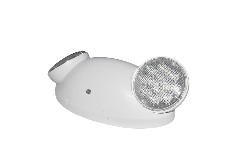 LIT-PaTH LED Emergency Exit Lighting Fixtures with 2 LED Bug Eye Heads and Back Up Batteries- US Standard Emergency Light, UL 924 and CEC Qualified, 120-277 Voltage (White, 1-Pack) White - NewNest Australia