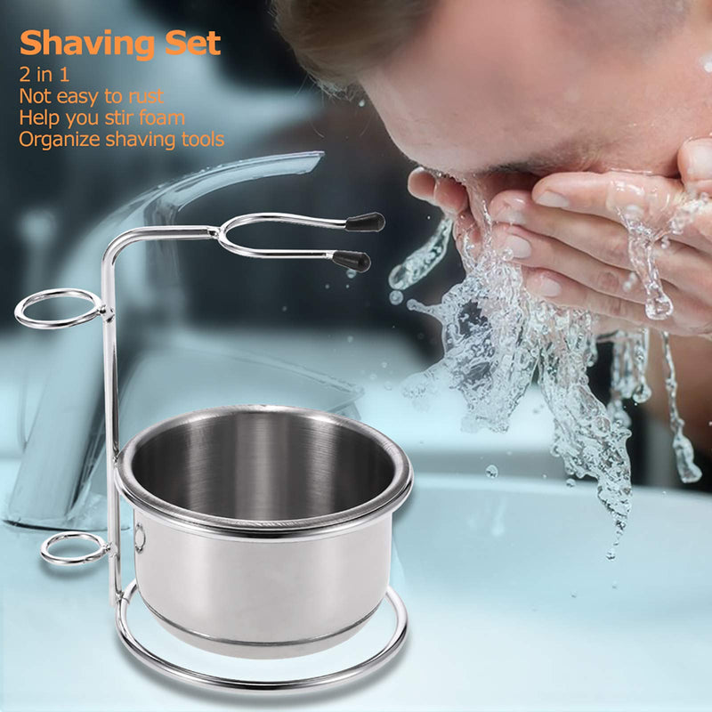 Shaving brush holder, Anself 2 in 1 men's shaving set, dry or wet shaving bowl + razor stand - NewNest Australia