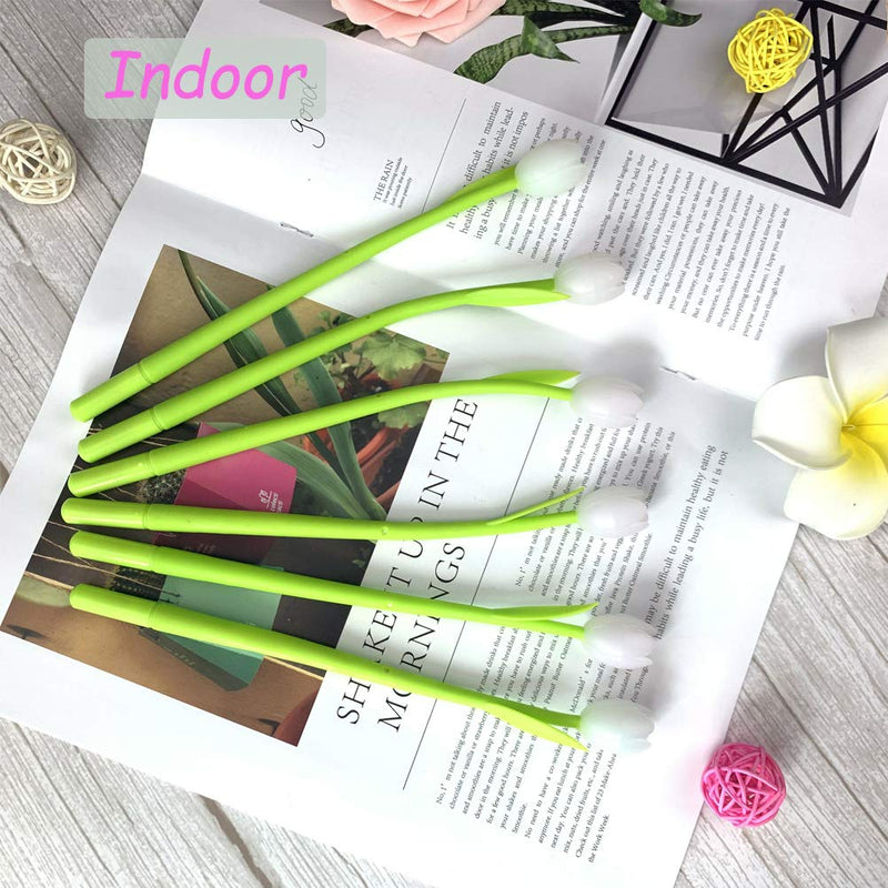 Yarachel Color Changing Flower Pens - Pack of 30 Ballpoint Pens Creative Gel Ink Rollerball Pen for School Home Office Stationery Store Kids Girls Gift, Black 0.38mm (Tulip) Tulip - NewNest Australia
