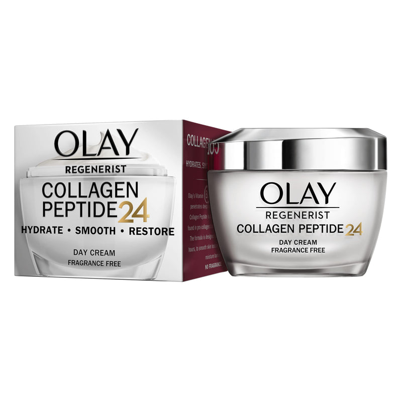 Olay Collagen Peptide 24 Day Face Cream 50ml + Daily Facials 5-in1 Dry Cloths Face Wipes 7cnt Collagen Peptide24 Day Face Cream - NewNest Australia