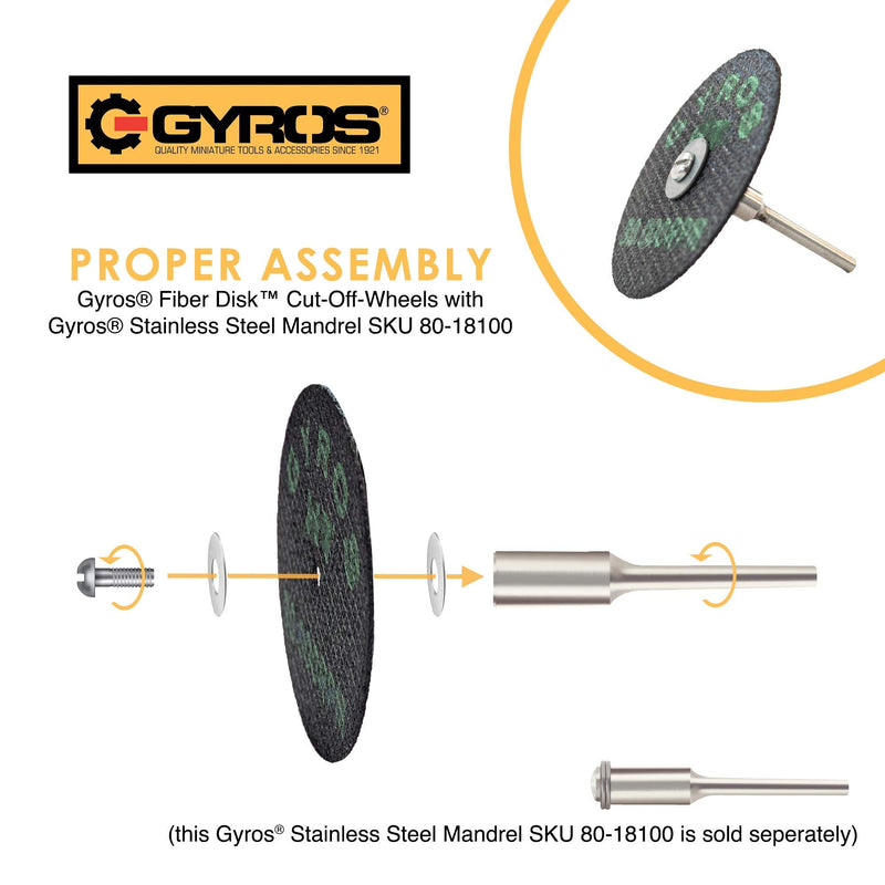 Gyros 2” Resin Cut-Off Wheels for Rotary Tools; 12 Double Fiberglass Reinforced Cutting Discs; Super-Tensile Materials like Titanium, Carbon; Dremel Cutting Tool Accessory; Made in USA 11-42002/12 ST-Super Tensile 2" ( 12 pcs ) - NewNest Australia