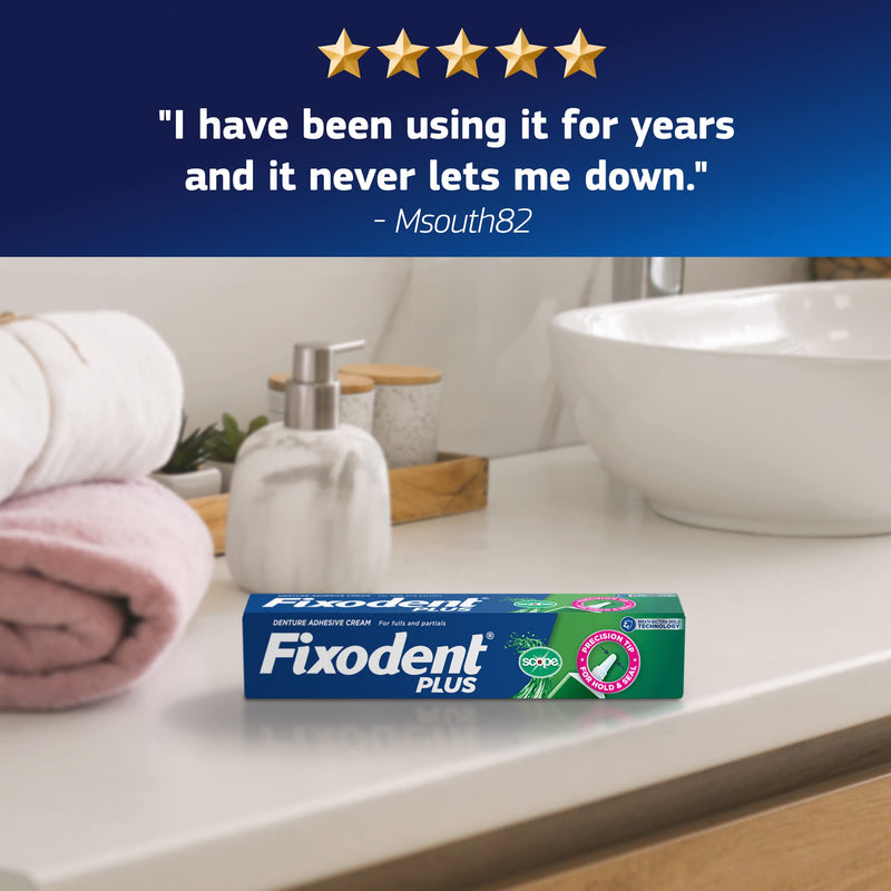 Fixodent Plus Scope Secure Denture Adhesive 2.0oz (Pack of 4) eComm - NewNest Australia
