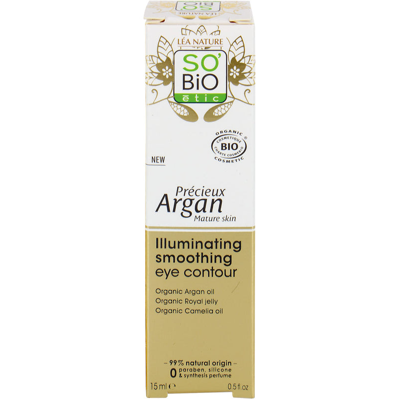 SO'BiO étic Précieux Argan Cosmos Organic Illuminating Smoothing Eye Contour, 15 ml - NewNest Australia