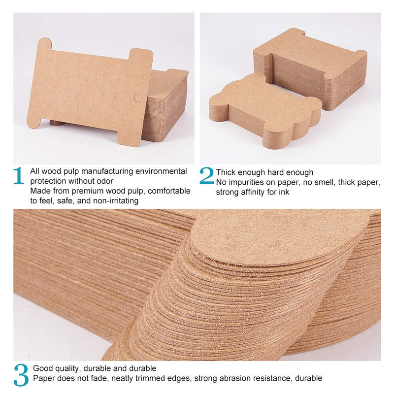 PH PandaHall 80pcs Flat Spool Bobbin Yarn Bobbin Kraft Spool Organizer Bobbins Card Thread Holder Craft DIY Sewing Storage for Cross Stitch Cotton Thread Craft DIY Sewing Storage, 2 Shapes - NewNest Australia