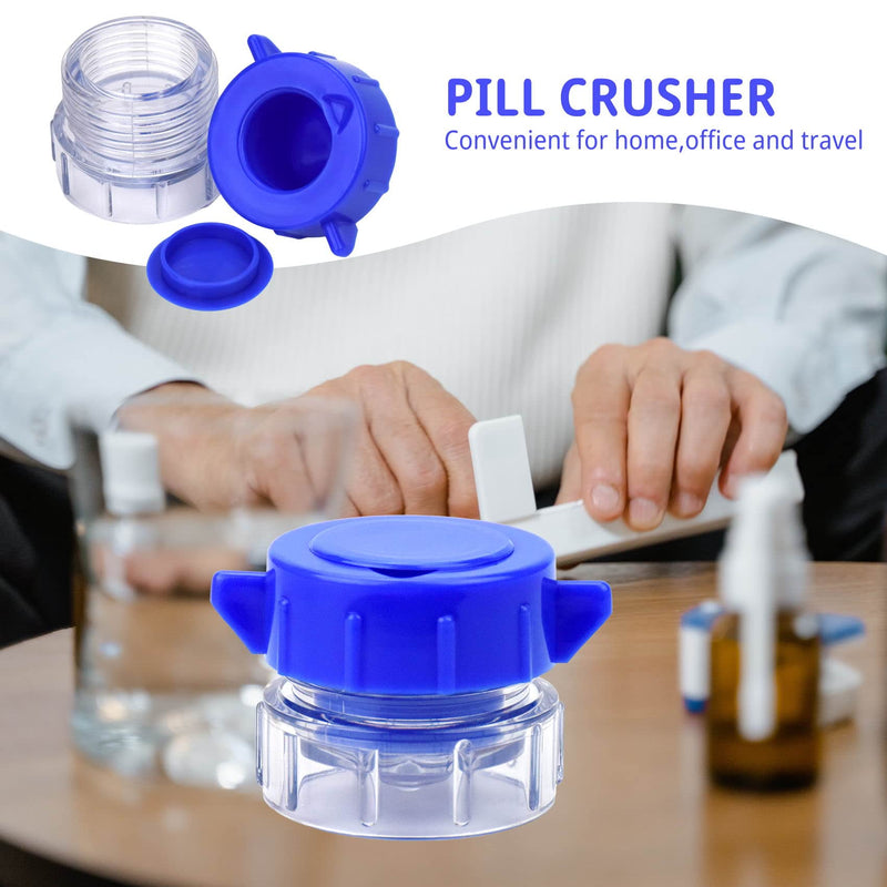 1 Pack Pill Crusher and Grinder, Professional Pill Pulverizer, Tablet Crusher for Pills, Vitamins, Tablets, Elderly, Children, Pets (Blue) Blue - NewNest Australia