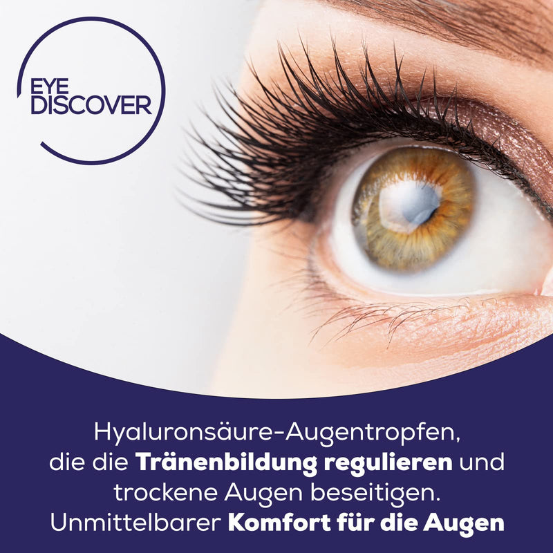 EYE DISCOVER eye drops for dry eyes with hyaluronic acid, wetting drops with double moistening, 15 ml 15 ml (pack of 1) - NewNest Australia