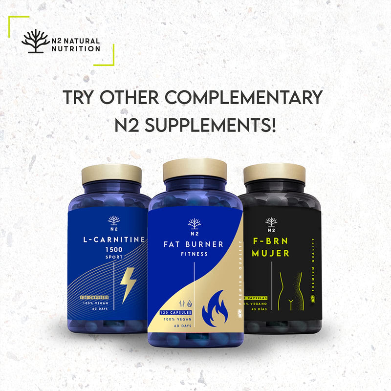 Garcinia Cambogia High-Dose Capsules, Vitamin C, Chromium. Appetite Suppressant, Fat Burner, Weight Loss, Hca 60%. 120 Herbal Capsules. Vegan Certified. N2 Natural Nutrition - NewNest Australia