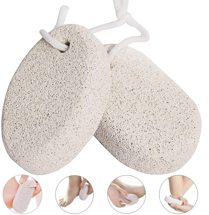 Voarge 2 Pieces Natural Pumice Stone, Foot Stone Lava Stone Pedicure Foot Care Foot Scrub for Removing Dead Skin, Callus Hard Skin Removal for feet and Hands - NewNest Australia