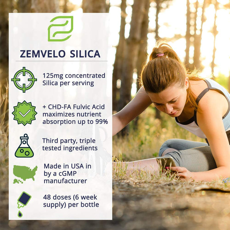 Liquid Ionic Silica - Hair, Skin & Nails Nutrition | Collagen Booster | Joint Support for Health Tendons & Cartilage | 8 oz, 48 Day Supply - NewNest Australia