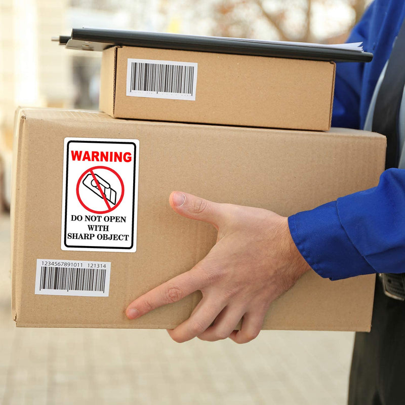 2x3 inch Do Not Open with Sharp Object Industrial Warning Labels International Special Handling Shipping Pallet Stickers for Shipping, Handling,Packing,Moving 500pcs - NewNest Australia