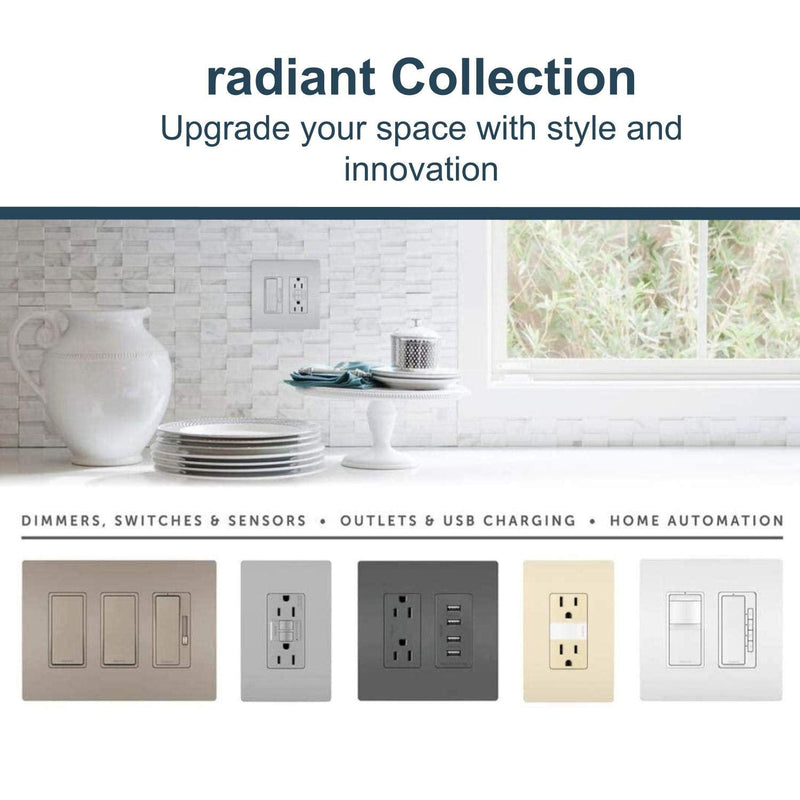 Legrand radiant Self-Test GFCI Weather Resistant Outlets, 15 Amp, Tamper Resistant, Outdoor Outlets, Gray, 1597TRWRGRYCCD4 - NewNest Australia