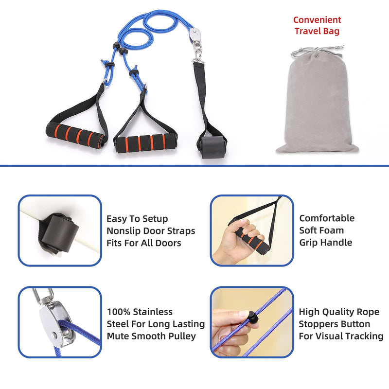 Fanwer Shoulder Pulley - Multi-Use Pulleys for Shoulder Rehab Over Door - Arm Rehabilitation Assisting Exercise Equipment for Rotator Cuff Recovery, Improve Flexibility Stretching, Range of Motion - NewNest Australia