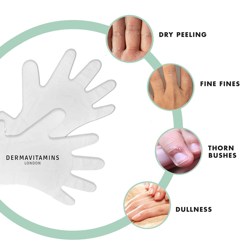 Dermavitamins Advanced Hand Glove Mask (Moisturising Treatment) - Repair Extremely Dry Cracked Skin - NewNest Australia