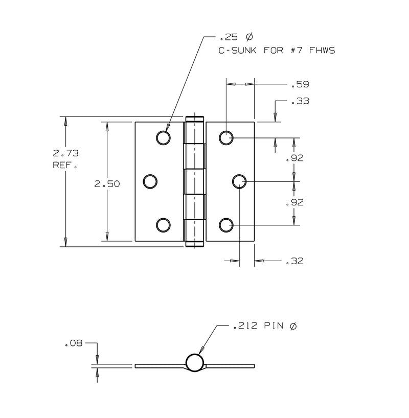 National Hardware N276-972 V514 Door Hinges in Stainless Steel, 2 pack,2-1/2 Inch 2-1/2 Inch - NewNest Australia