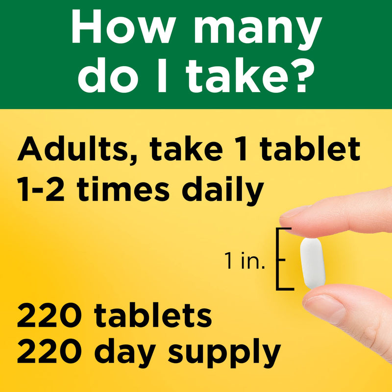 Nature Made Calcium 600 mg Tablets with Vitamin D3, 220 Count Value Size (Packaging May Vary) - NewNest Australia