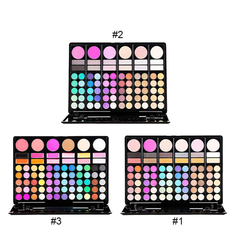 FantasyDay® Professional 78 Colours Eyeshadow Palette Makeup Contouring Kit Combination with Lipgloss, Blusher and Concealer - #3 - Ideal for Professional and Daily Use - NewNest Australia