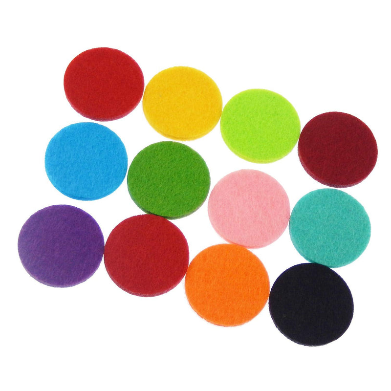 Pack of (x60) Round 30mm Replacement Refill Pads Mixed Colors Aromatherapy Essential Oil Diffuser Locket Necklace Felt Pads Thickened Highly Absorbent Craft Making Accessories - NewNest Australia