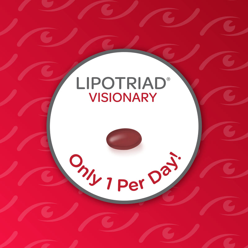 Lipotriad Visionary Eye Vitamin and Mineral Supplement with AREDS2® Ingredients in Our own Custom Formula, 60 Count 60 Count (Pack of 1) - NewNest Australia