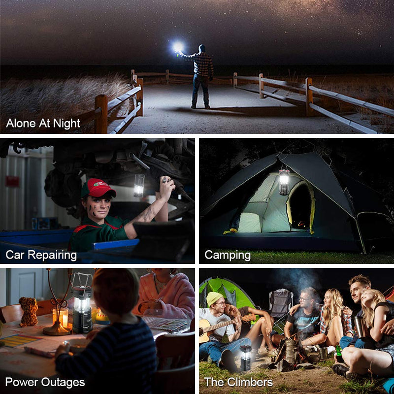 Wsky Led Camping Lantern - Best Rechargeable LED Flashlight Lantern - High Lumen, Rechargeable, 4 Modes, Water Resistant Light - Best Camping, Outdoor, Emergency Flashlights Lanterns 2 Pack - NewNest Australia