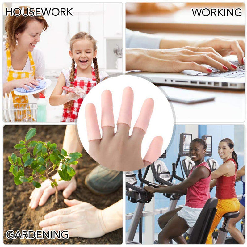 HioIoiH Silicone Finger Protectors(10 Pack),for Women,Finger Bandages,Gel Finger Cots & Protector,Finger Bandages Plasters,Relief from Pain of Finger Tips Cracked, Arthritis. - NewNest Australia