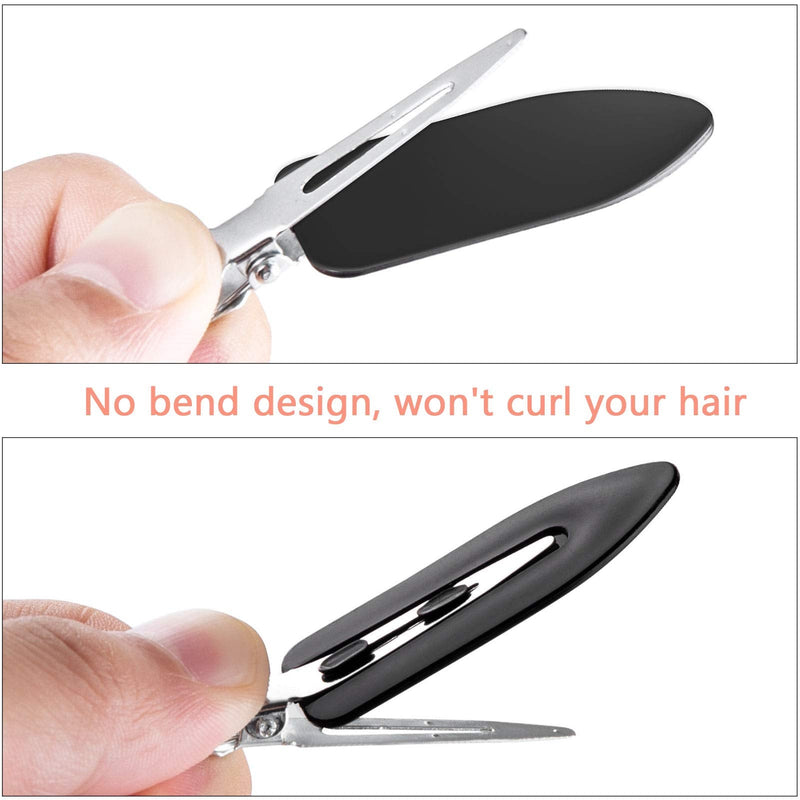 20pcs Dent Free Hair Clips, No Bend No Creaseless Hair Clips with Storage Box, No Crease Barrette Pin Curl Clips for Girls Women Make Up Hairdressing Daily Use (Black, White) White, Black - NewNest Australia