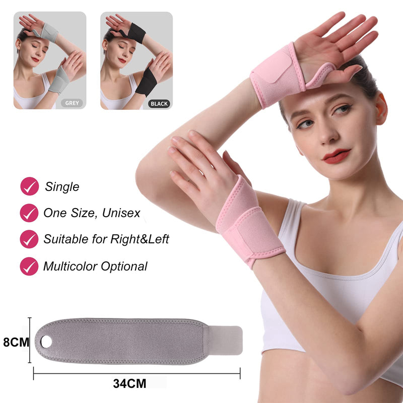 Wrist Support Compression Wrist Brace Elastic Adjustable Carpal Tunnel Support for Sports Protecting, Fitness, Arthritis, Tendonitis Pain Relief One Size Fits Left or Right Hand Single (Red) Red - NewNest Australia