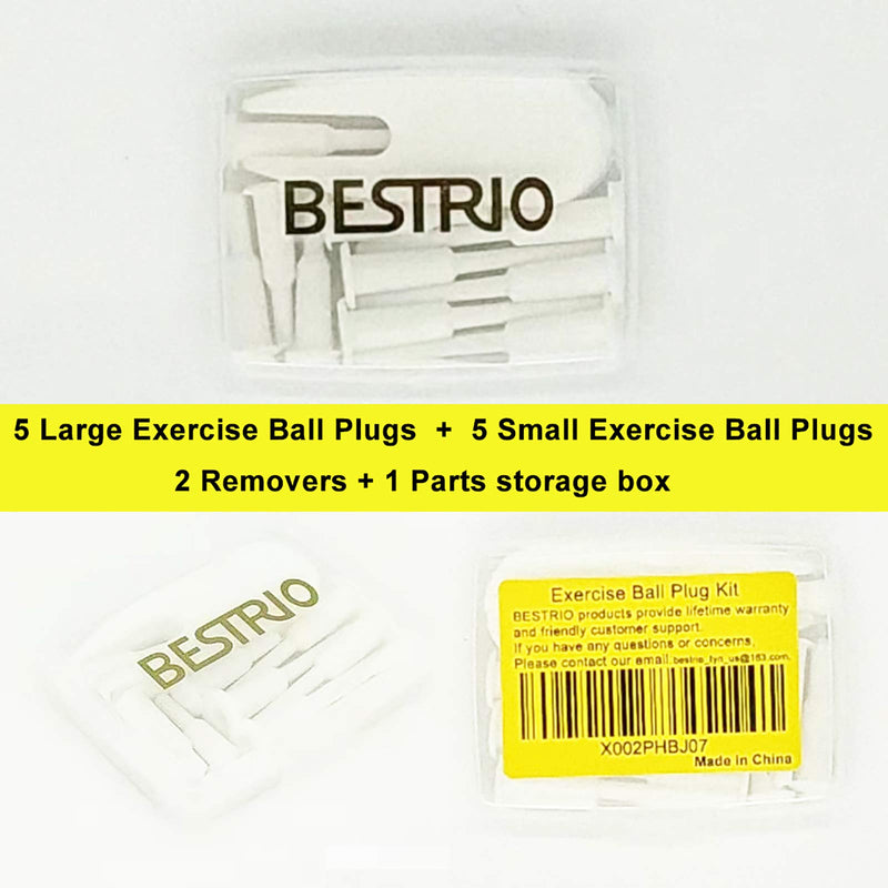 BESTRIO Yoga Ball Plug, Exercise Ball Plug, Exercise Ball Plug Replacement Kit, Fitness Ball Plug Replacement Yoga Ball Plug Replacement Plug for Exercise Ball, 12 PCS (Small and Large) - NewNest Australia