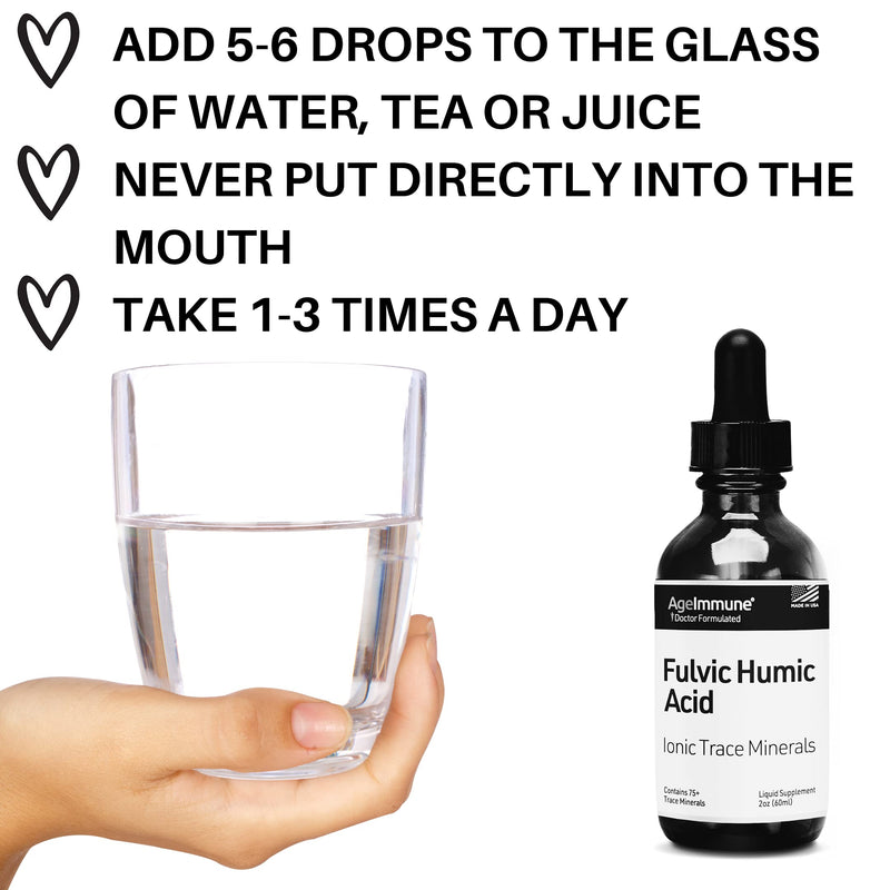 Fulvic Humic Acid Ionic Trace Minerals Liquid Supplement. Plant Derived Mineral Drops with over 75 Trace Minerals for Energy Boost. Up to 8 months supply. Concentration 250%. - NewNest Australia