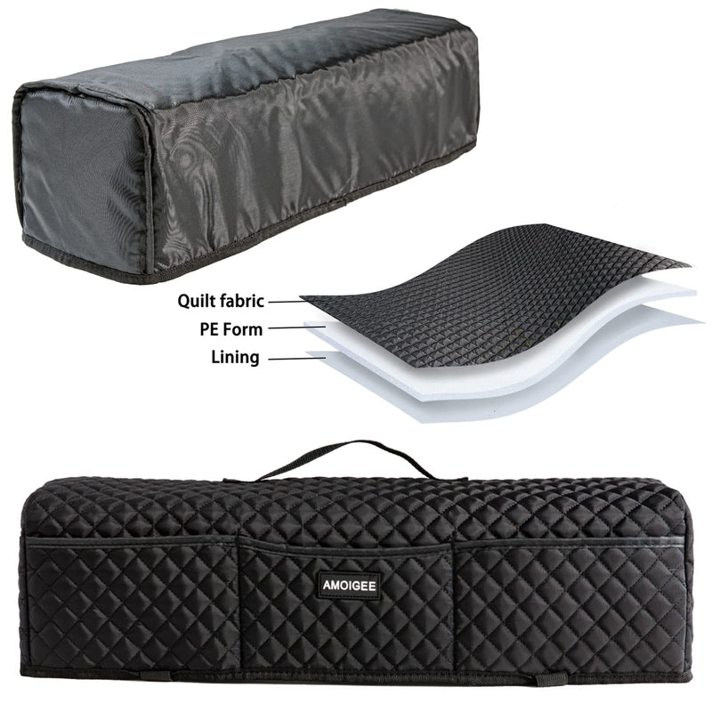 AMOIGEE Padded Dust Cover Compatible with Cricut Maker, Cricut Maker 3, Explore Air 2, Cricut Explore 3 Machine, with Pockets for Cricut Accessories Black - NewNest Australia