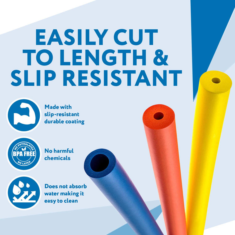 6-Pack of Foam Grip Tubing/Foam Tubing - Ideal Grip Aid for Utensils, Tools and More - No BPA/Phthalate/Latex - NewNest Australia