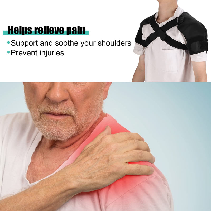 Elastic Shoulder Bandage Shoulder Strap, Double Shoulder Support Shoulder Wrap Protection Shoulder Strap Bandage For Outdoor Hiking Lifting Sports Posture Correction Shoulder Strap Back Stabilizer (M) - NewNest Australia