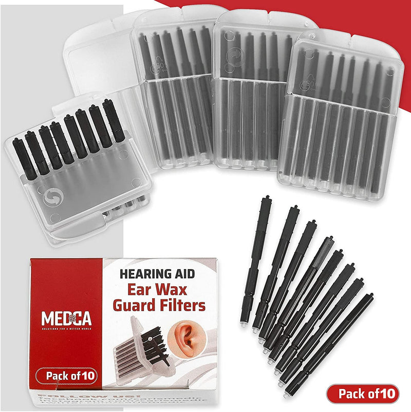 MEDca Ear Wax Guard Filters - 10 Pack/80 Pieces Replacement Wax Filters Prevent Cerumen Dust and Grease Build Up Compatible w/Phonak, Resound, Widex, Unitron and Jungle Care - NewNest Australia