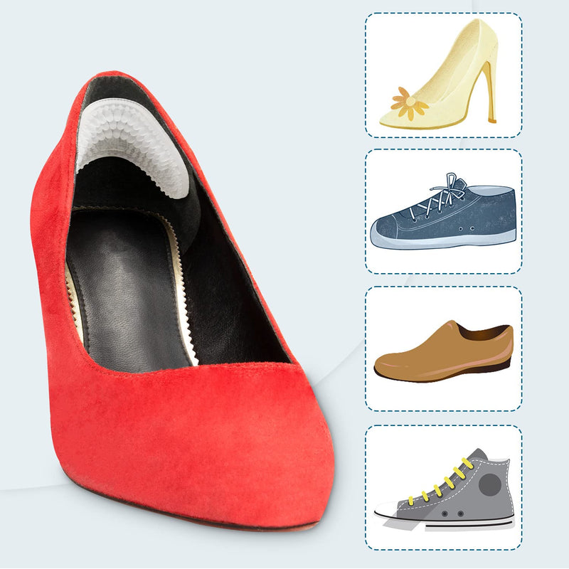 4 pairs of heel pads, heel pads for shoes that are too large, silicone heel protection, self-adhesive shoe insoles, insole for high heels sneakers (transparent). - NewNest Australia