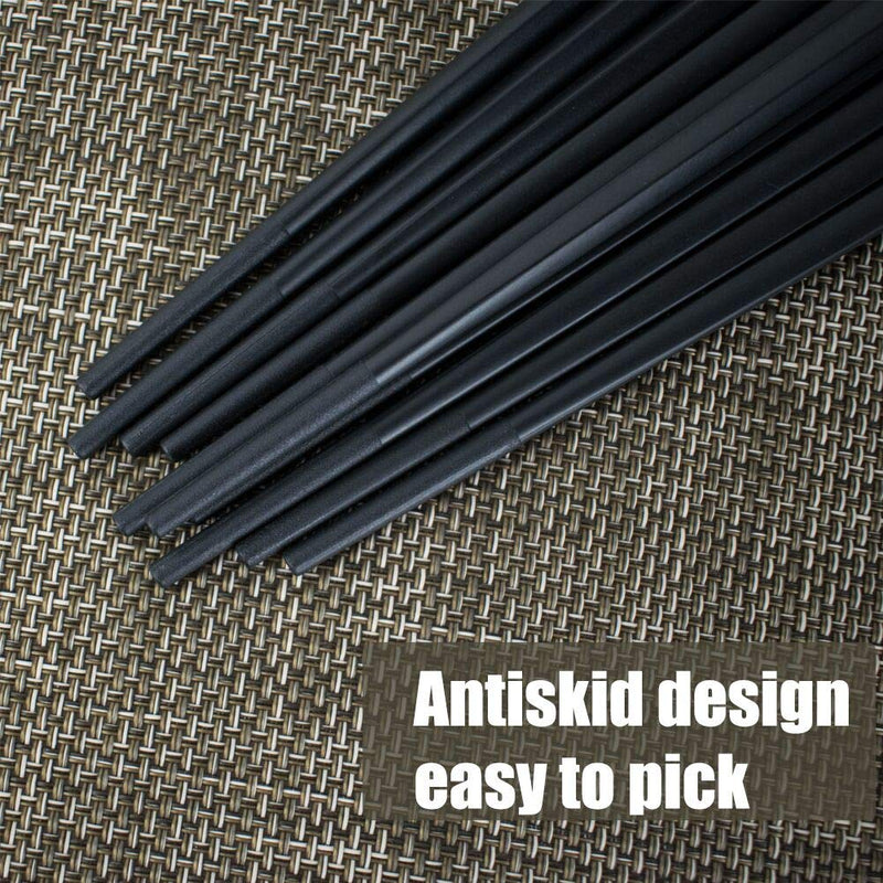 NewNest Australia - HuaLan Fiberglass Chopsticks Series - Japanese Non-slip Luxury Reusable Chopsticks 5 Pairs Gift Set Black 