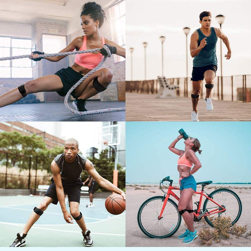 Yoassi 2 Patella Bands, High-Quality Silicone Patella Bandage, Sports Knee Bandage, Knee Bandage For Men And Women For Sports, Fitness, Hiking And Basketball - NewNest Australia