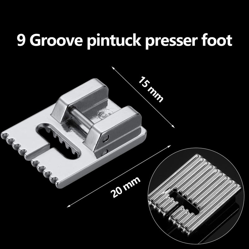 15 Pieces Sewing Machine Twin Needle Double Stretch Twin Needle Pins with 2 Pieces 9 Groove Pintuck Presser Foot for Household Sewing Machine Accessories , 3 Sizes Mixed 2.0/90, 3.0/90, 4.0/90 - NewNest Australia