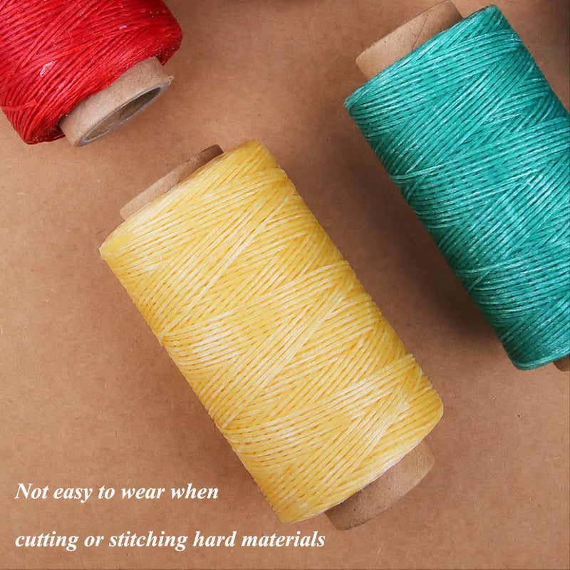 Qmnnma Waxed Thread 250m/273Yard, Leather Sewing Waxed Thread Cord, 150D Waxed Book Binding Thread, Waxed Coated Thread for Beginners Leather Craft DIY Bags Wallets, Shoe Repairing, Jewelry Making Apricot - NewNest Australia
