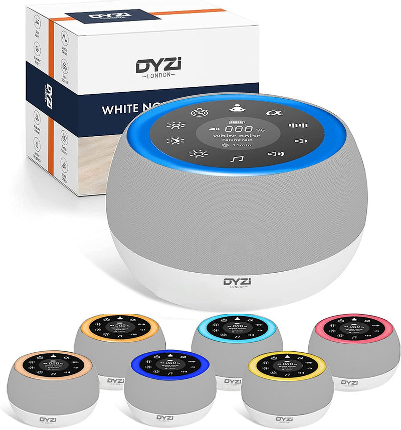 White Noise Machine for Baby-Portable LED Display White Noise Machine for Babies and Adults with Warm Night Light-Rechargeable Touch Sleep Sound Machine for Baby Soothing,Relaxation - NewNest Australia