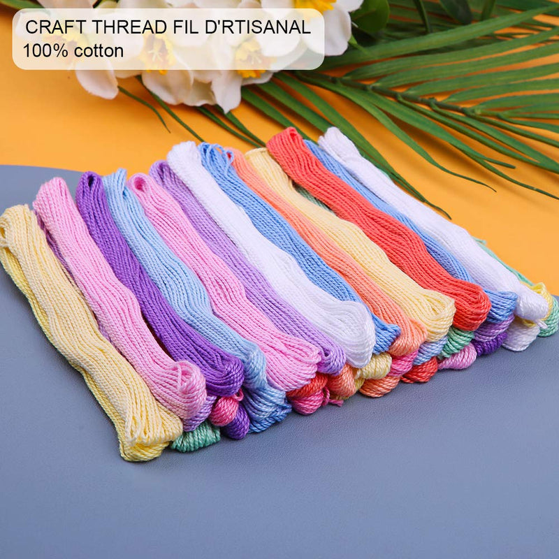 ZXIIXZ 36 Colors Crafts Floss, Cross Stitch Threads, Friendship Bracelets Floss, Cotton Thread Cross-Stitch Thread for Cross Stitching, Embroidery, DIY Bracelets, Friendship Bracelets Floss - NewNest Australia