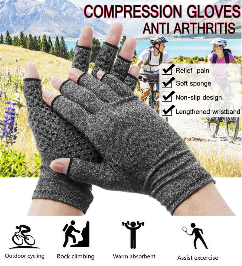 RZJZGZ 2 Pairs Arthritis Compression Gloves Provide Support and Warmth for Hands, Finger Joint, Relieve Pain from Rheumatoid Arthritis, Osteoarthritis, Carpal Tunnel (S) S (Pack of 4) - NewNest Australia