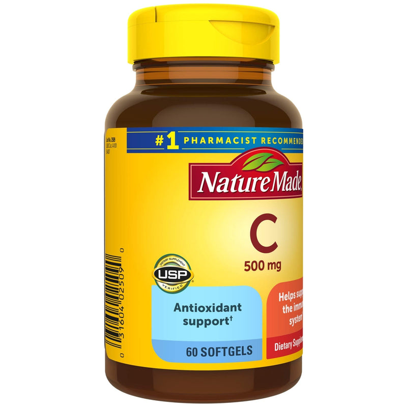 Nature Made Vitamin C 500 mg Softgels, 60 Count to Help Support the Immune System - NewNest Australia