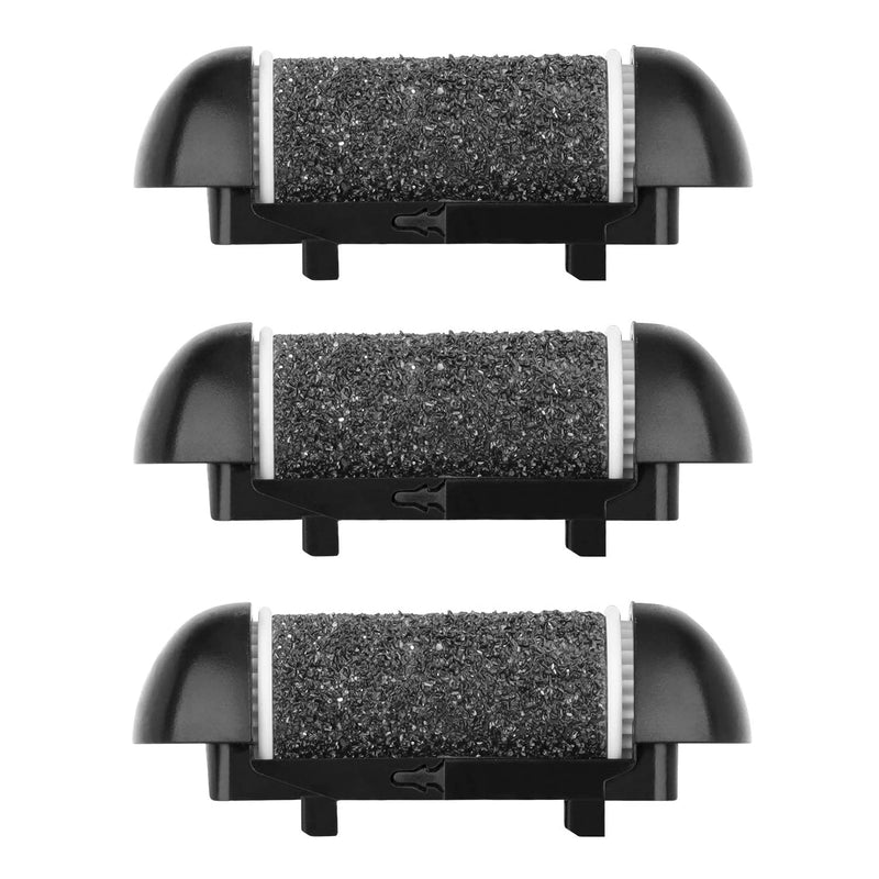 3 Coarse Replacement Roller Head for Model IW-9043 IW-9046 Electric Callus Remover Foot File Pedicure Tools for Feet Callus Shaver Pedicure kit for Cracked Heels and Dead Skin, Black Black - 3 Coarse Roller Heads - NewNest Australia