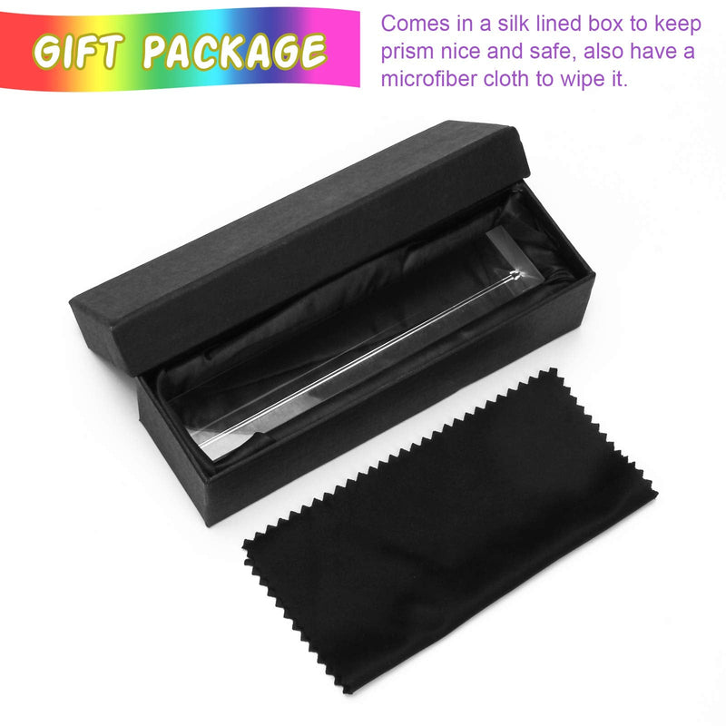 Coitak 6 inch Optical Glass Triangular Prism, Crystal Triangular Prism for Teaching Light Spectrum Physics, Photo Photography Prism Tool - NewNest Australia