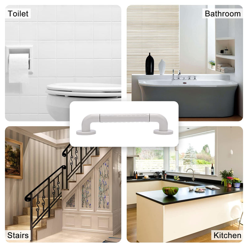 supregear Bathroom Grab Bar Rail, 40 cm Non-Slip ABS 304 Stainless Steel Bathroom Handle Balance Grab Bar for Elderly Children Bathtub Toilet Bedroom, Concealed Screw Wall Mounted - NewNest Australia