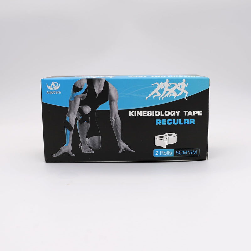 Anjocare Kinesiology Tape, 5 Cm X 5 M Kinesiology Tapes For Sports, Waterproof & Elastic Skin-Friendly Kinesio Tapes For Knee Pain, Elbow And Shoulder (2 Rolls) - NewNest Australia