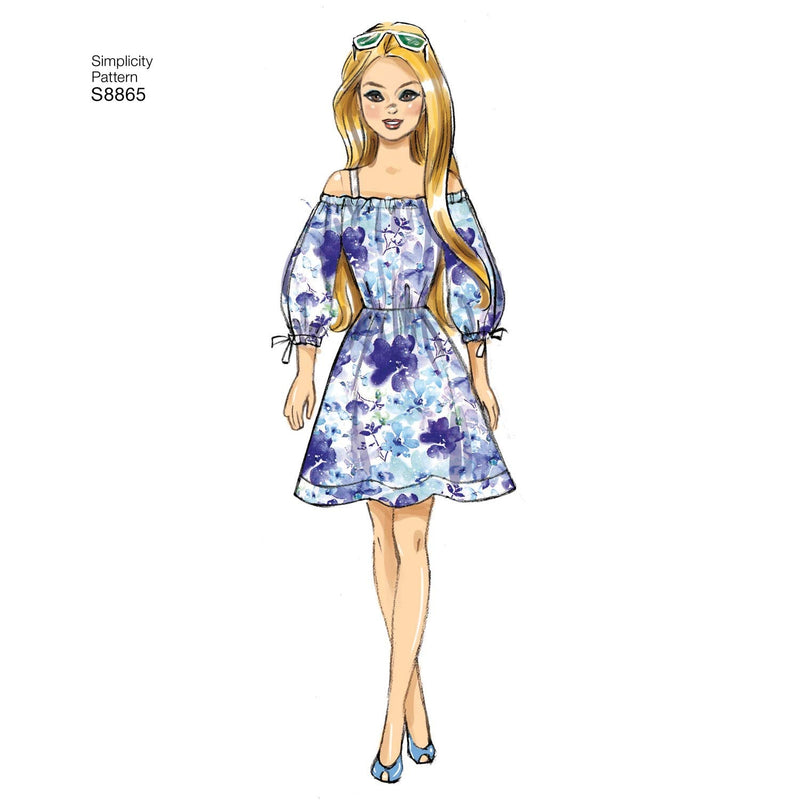 Simplicity S8865 Doll Clothes Sewing Patterns for 11.5" Dolls, Code 8865 - NewNest Australia
