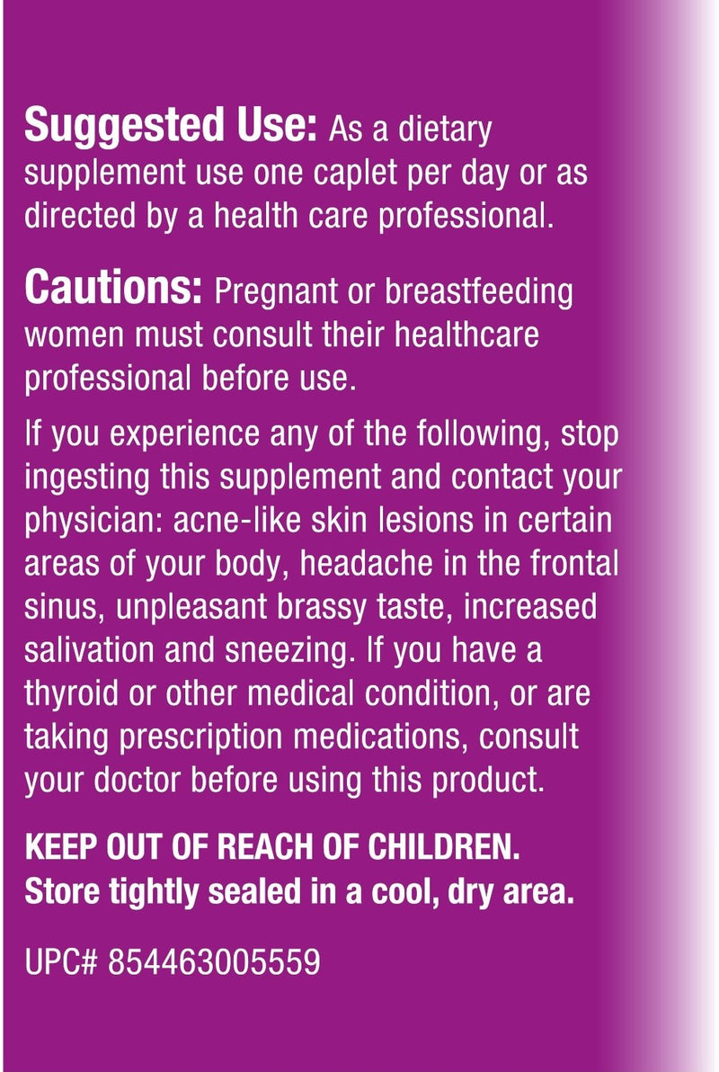 Relentless Improvement Iodine Sublime 12.5mg 200 Caplets with Potassium Iodide - NewNest Australia